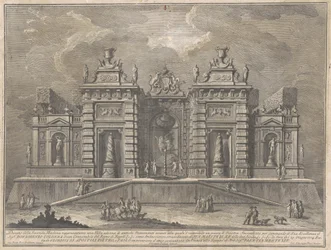 Seconda Macchina Chinealle vuodelta 1774: Villa, jossa on muinaisia monumentteja ja "Giostra"-peli