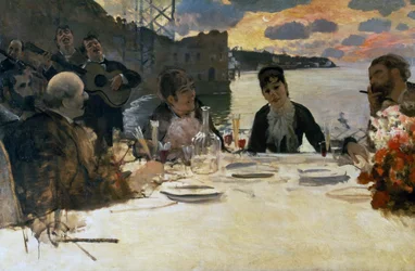 Lounas Posillipossa, n. 1879 (öljy kankaalle)