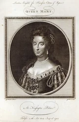 Queen Mary Kensingtonin palatsissa, kaiverrettu Harrison