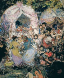 Flamencotanssijat, maalaus Gonzalo Bilbao y Martinez n.1915