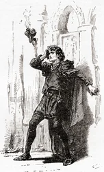 Kohtaus William Shakespearen näytelmästä Hamlet, näytös I, kohtaus 5, Hamlet: Muista sinua! Voi, sinä köyhä aave, kun muisti pitää paikkansa tässä hajamielisessä maapallossa, William Shakespearen teoksista, pu