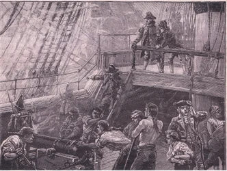 Amiraali Rodney pommittaa Le Havrea vuonna 1759