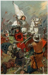 "Maid inspiroi maanmiehiään omalla uskollaan ja rohkeudellaan", kuva Alice S. Hoffmanin teoksesta "Heroes und Heroines of English History"