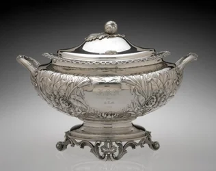 Soup Tureen, Gorham Manufacturing Companysta, n.1858 (hopea)