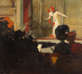 Musiikkihallikohtaus, noin 1900