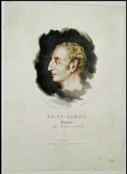 Claude Henri de Rouvroyn, kreivi Saint-Simonin (1760-1825) muotokuva pian hänen kuolemansa jälkeen, 1825