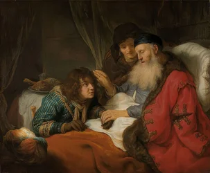 Iisak siunaa Jaakobia. Noin 1638