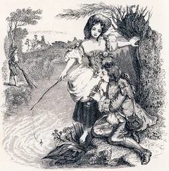 Kalat ja paimen, joka soittaa huilua (Les poissons et le berger qui joue de la flute) - Fables by La Fontaine