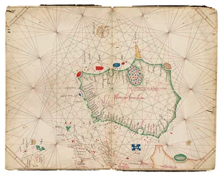 Varhaisin tunnettu erillinen kartta Irlannin saaresta, Portolan Atlas
