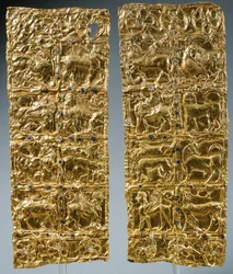 Delphin folio kohokuvioidulla koristeella (kulta)