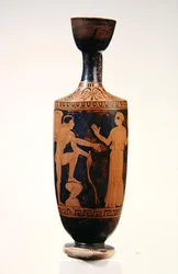 Lekythos, n. 425-400 eKr. (keraaminen)