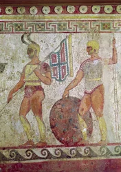 Jalkasotilaat, hautamaalaus Paestumista (katso myös 119488)