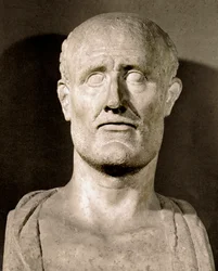 Alkibiaden (450-404 eKr.) valtiomiehen ja ateenalaisen kenraali Rooman rintakuva, musei capitolíni