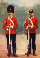 "Northumberland Fusiliers Corpral ja DurhamLight Infantry Lance-Corpral", 1901.