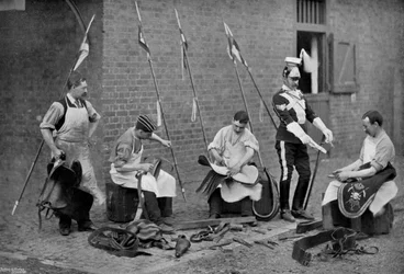 17th Lancersin satulamiehet työssä, 1896
