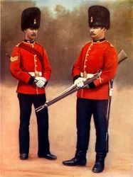 "Dubin Fusiliersin kersantti ja sotamies", 1900.