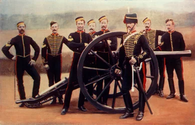 "Kuninkaallisen hevostykistön kersantsit 12-punisella", 1900.