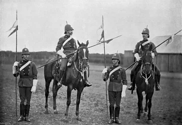 Etelä-Australian ratsuväen sotilaat, 1896
