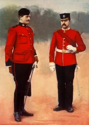 "West Surreyn adjutantti ja East Surreyn kersantti-majuri", 1901.