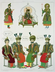 Kuvia georgialaisesta Goudiarista, levy 45 teoksesta "Le Caucase pittoresque, dessine apres nature", jonka tekstin on kirjoittanut kreivi Ernest Stackelberg, julkaistu 1847.