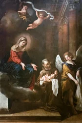 Madonna Felice da Cantalicen, Jeesus-lapsen ja enkelin, Guercinon kanssa