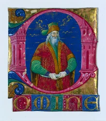 Alkuperäinen D[omine] kuorokirjasta: King Solomon, n. 1470-1480.