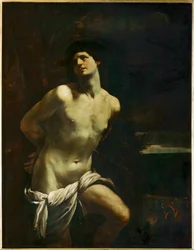 Saint Sebastien martyre dans un paysage - Pyhä Sebastian maisemassa ...
