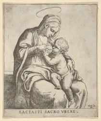 Neitsyt imettävä Kristus-lapsi, n. 1590-1610.