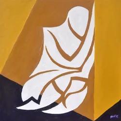 (eikö olekin....) Study for Figure Against The Wall, 2015 (öljy kankaalle)