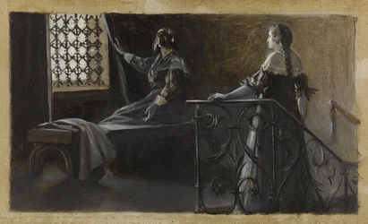 Ethel ja hunnutettu nainen, n. 1889 (öljy kankaalle).
