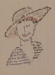 Coco Chanelin kalligrafia "Reconnais-toi", noin 1918.
