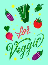 V FOR VEGGIE, 2025 (digitaalinen taide)