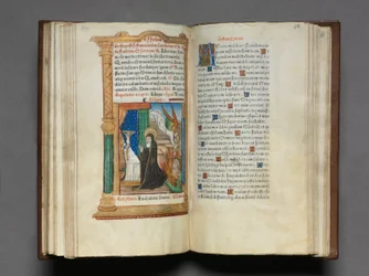 Painettu tuntikirja (Rooman käyttö): fol. 85r, dominikaaninunna.