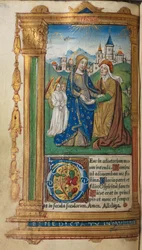 Painettu tuntikirja Rooman käyttö: fol.29v, The Visitation, 1510.