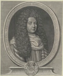 Adrien-Alexandre markiisi Comte de Manevilette Crevecoeur (painettu)