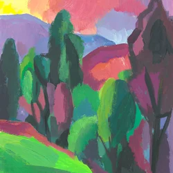 Metsä, 2008 (guassi paperille)