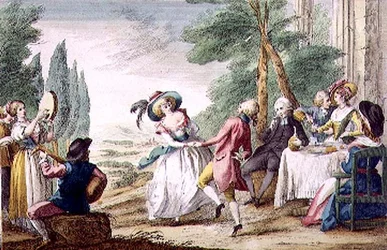 Florentine Games, the Dance (värillinen kaiverrus)