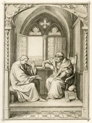 Luther lukee valitsija Johann dem Bestaendigenille (Jean I de Saxe