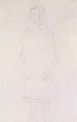 Mada Primavesi, n. 1925 (kynä kimaltelevalle japanilaiselle paperille)