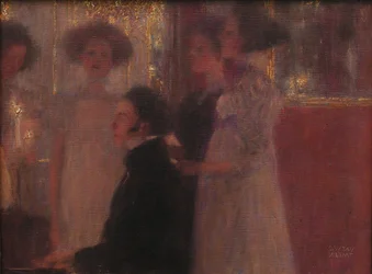 Schubert pianon ääressä Sketch, 1896.