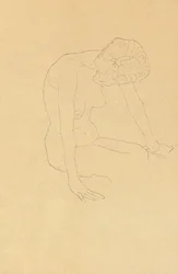 Tutkimus naisen alastonkuvasta, n. 1908-1909