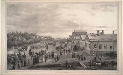 Chevalier Gardesin paraati Krasnoje Selon läpi, 1848