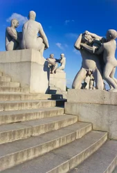 Norja, Oslo. Vigelandsparken. Gustav Vigelandin (1869-1943) veistoksia.