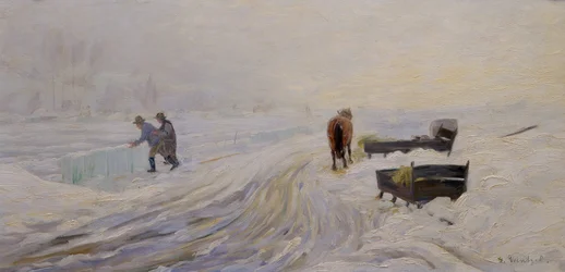 Jään leikkaaminen Bondivannilla