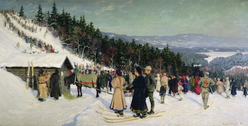 Hiihtokilpailu Fjelkenhillissä