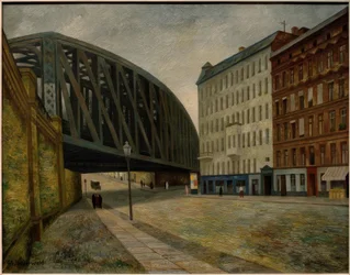 Silta Ackerstraße Berlin Northin yli