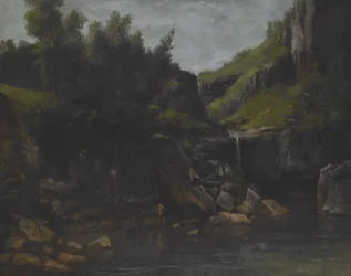 Cascade in a Rocky Landscape, n. 1872-1874 (öljy kankaalle)