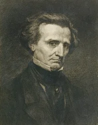 A. Gilbertin kaivertama Hector Berliozin (1803-69) muotokuva, pub. Gazette des Beaux-Artsissa