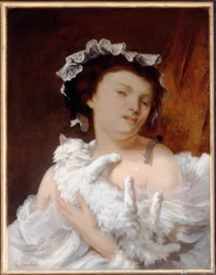 Nainen ja kissa, 1864