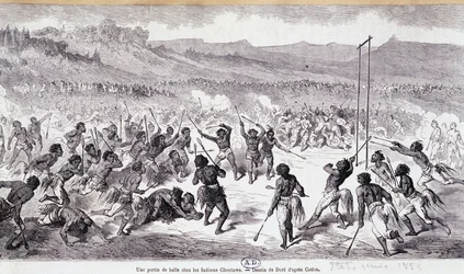 Pallopeli Choctaws Indiansissa - kaiverrus Gustave Doré